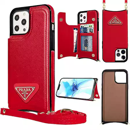 iphone16 ケース プラダ風 手帳型カード収納 流行り 大人
