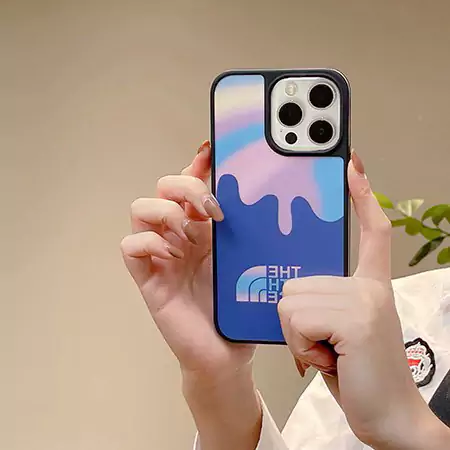 ソフト耐衝撃ザ・ノースフェイスiPhone14/13ケースフルカバーレンズプロテクション