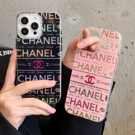 シャネル風 iPhone17/16proガラスケース