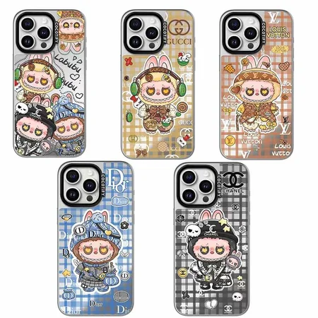 DIOR/CHANEL/LV/GUCCI キャラクターミラースマホケース