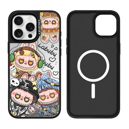DIOR/CHANEL/LV/GUCCI キャラクターミラースマホケース
