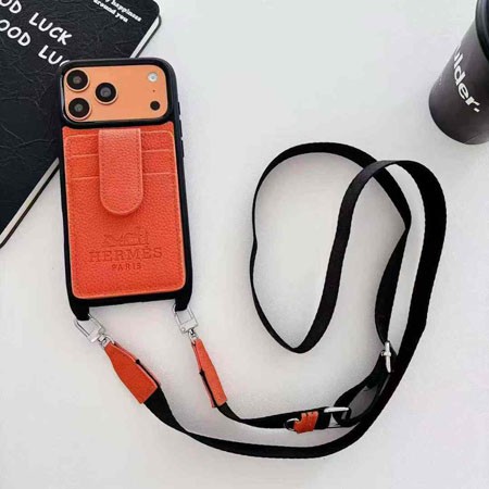 おしゃれエルメス風 iphone17 ケース ブランドhermesカード 入れスマホケース 高校生キラキラ