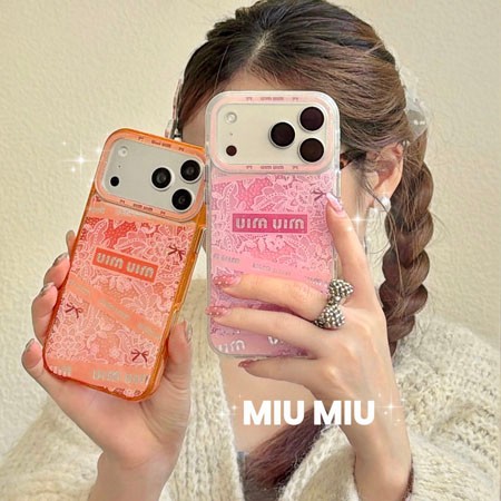 おしゃれミュウミュウ風 iphone17 ケース ブランドMIUMIUスマホケース カップル新登場