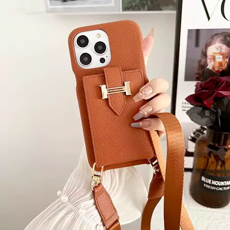 iphone14 携帯ケース エルメス風 人気 大人 覗き見防止