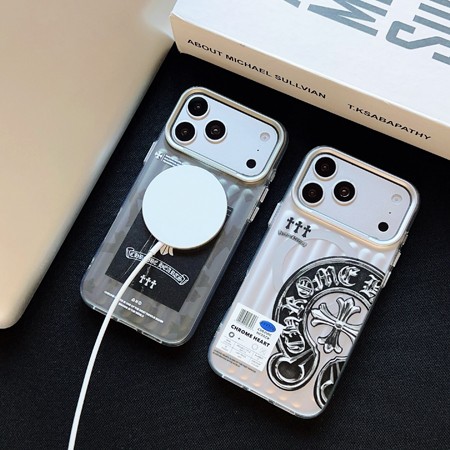クロームハーツ風ストリート芸能人覗き見防止iphone18ケースブランドCHスマホケース