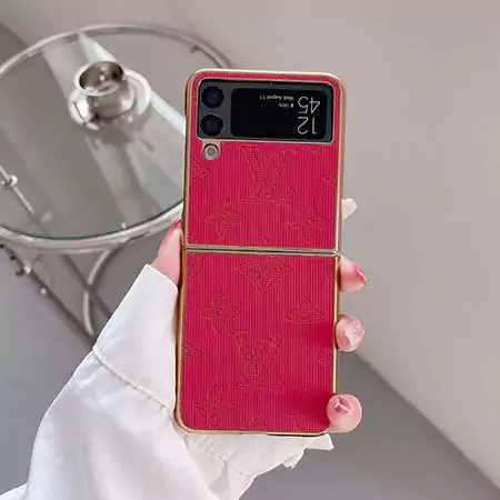 Z Flip6 ケース ルイヴィトン風 おしゃれ 高校生 画面保護