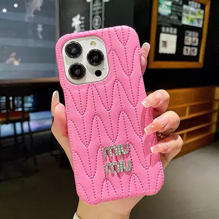 ミュウミュウ風ストリート芸能人覗き見防止iphone18ケースブランドmiumiuスマホケース