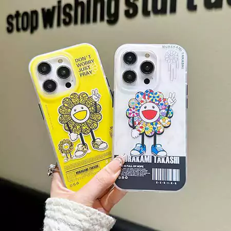 カイカイキキ風アウトドア芸能人耐衝撃iphone18ケースブランドMurakamiSunflowerスマホケース
