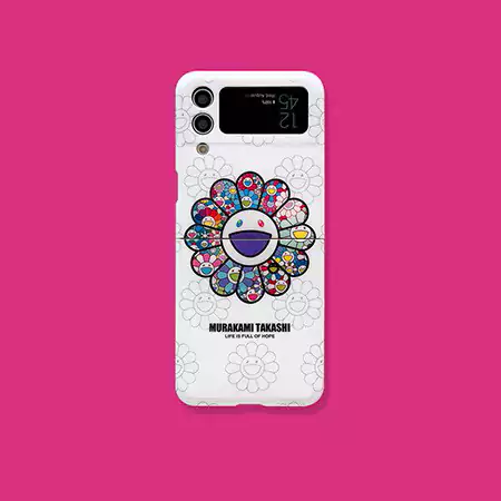 カイカイキキ風ストリート芸能人覗き見防止iphone18ケースブランドMurakamiSunflowerスマホケース