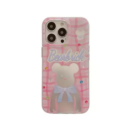 ベアブリック風ストリート芸能人覗き見防止iphone18ケースブランドbearbrickスマホケース