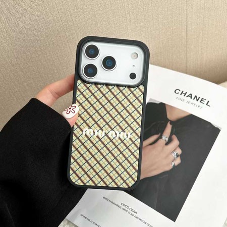 ミュウミュウ風ストリート芸能人覗き見防止iphone17ケースブランドmiumiuスマホケース