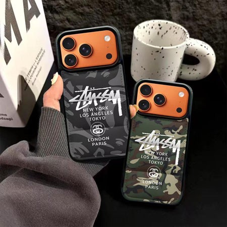 ステューシー風アウトドアカップル滑り止めiphone17ケースブランドstussyスマホケース