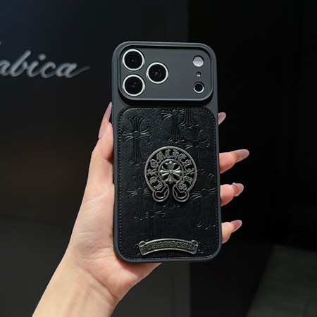 クロームハーツ風ストリート芸能人覗き見防止iphone18ケースブランドCHスマホケース