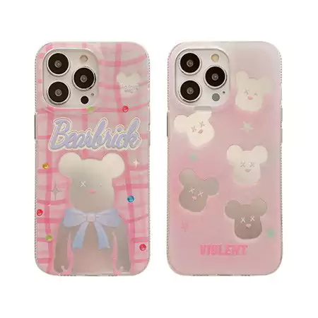 ベアブリック風ストリート芸能人覗き見防止iphone18ケースブランドbearbrickスマホケース