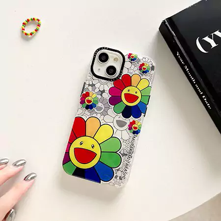カイカイキキ風アウトドア芸能人耐衝撃iphone18ケースブランドMurakamiSunflowerスマホケース