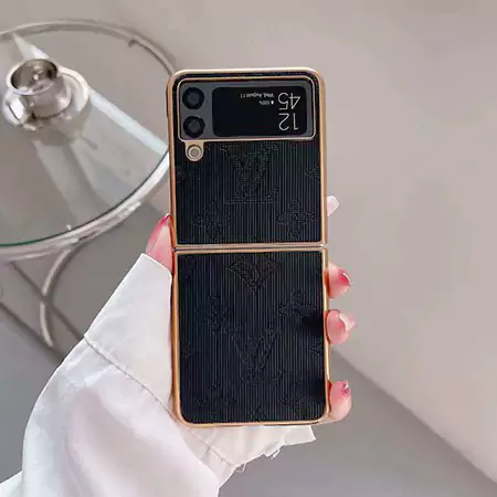 Z Flip6 ケース ルイヴィトン風 おしゃれ 高校生 画面保護