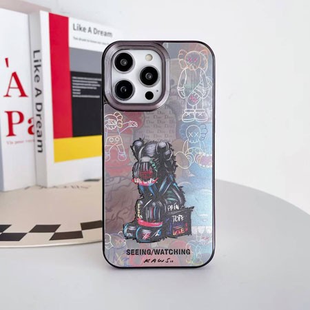 カウズ風ストリート芸能人覗き見防止iphone17ケースブランドkawsスマホケース