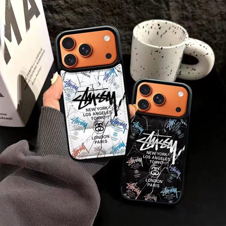 ステューシー風ストリート芸能人耐衝撃iphone17ケースブランドstussyスマホケース