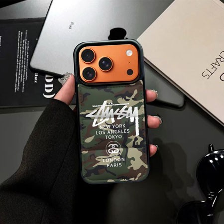 ステューシー風アウトドアカップル滑り止めiphone17ケースブランドstussyスマホケース