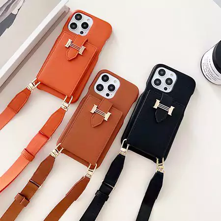 iphone14 携帯ケース エルメス風 人気 大人 覗き見防止