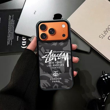 ステューシー風アウトドアカップル滑り止めiphone17ケースブランドstussyスマホケース