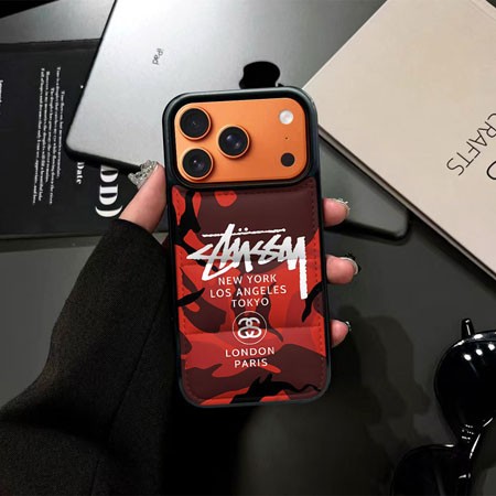 ステューシー風ストリート芸能人覗き見防止iphone17ケースブランドstussyスマホケース