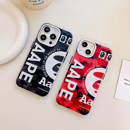 エイプ風アウトドア芸能人耐衝撃iphone18ケースブランドAapeスマホケース