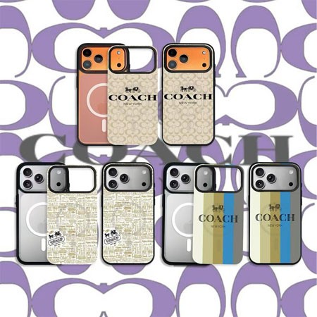 コーチ風ストリート芸能人覗き見防止iphone18ケースブランドCOACHスマホケース