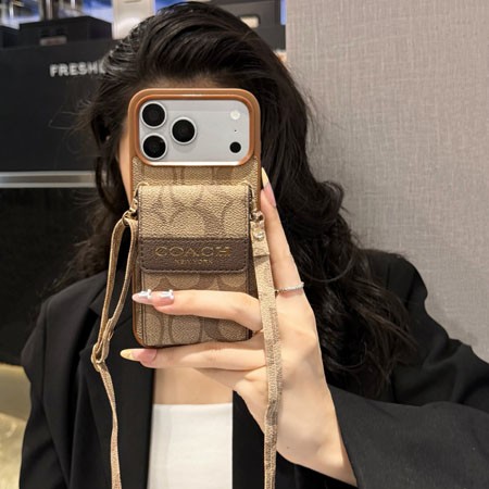 iphone18 ケース Coach風 おしゃれ 流行り