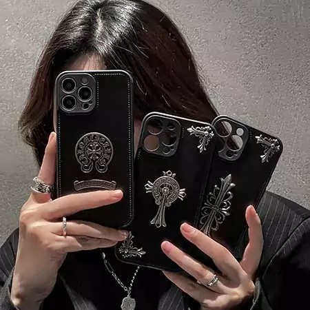 iphone13 ケース Chrome Heart 風 かっこいい メンズ