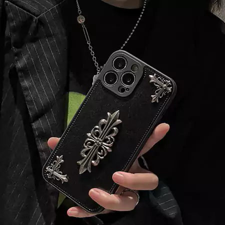 iphone13 ケース Chrome Heart 風 かっこいい メンズ