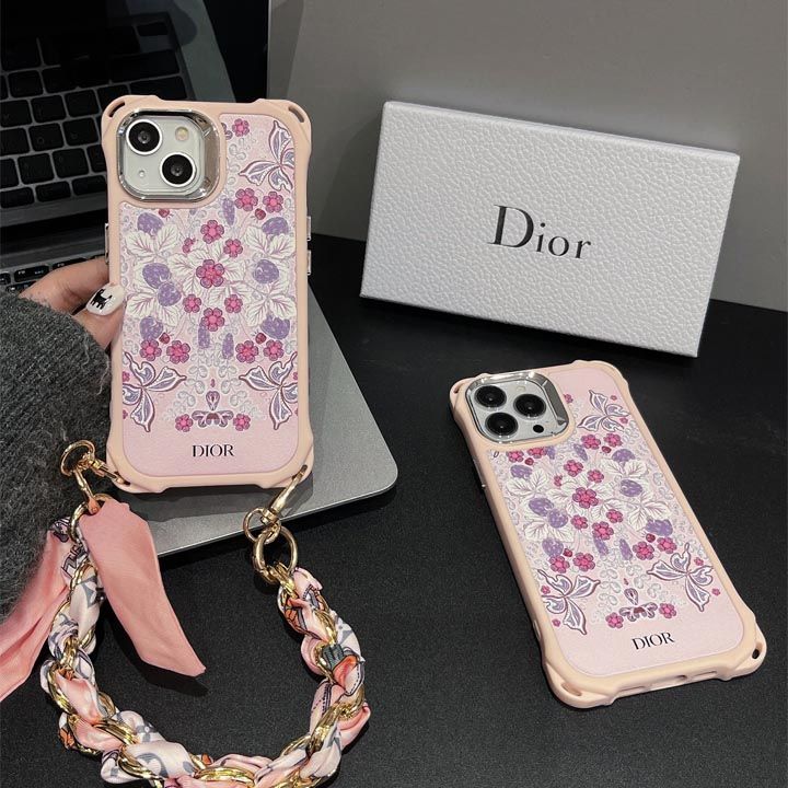 DIOR スモールフラワーiPhone16pro/15promax/14plus/13ケース