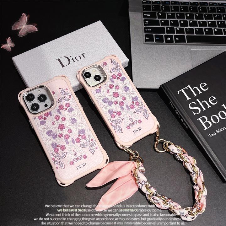 DIOR スモールフラワーiPhone16pro/15promax/14plus/13ケース