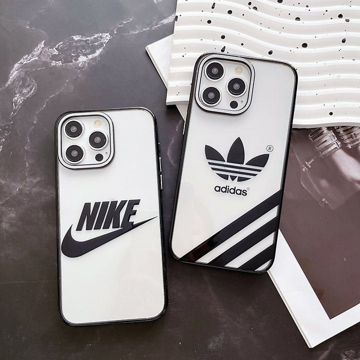 ナイキ・アディダス サイドロゴプレートクリアiPhone 16ケース