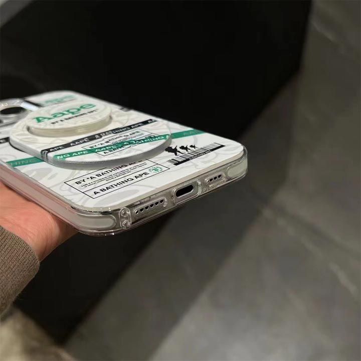 マグネットホルダーシリコンaape iPhone16pro/15promax/14plus/13ケース