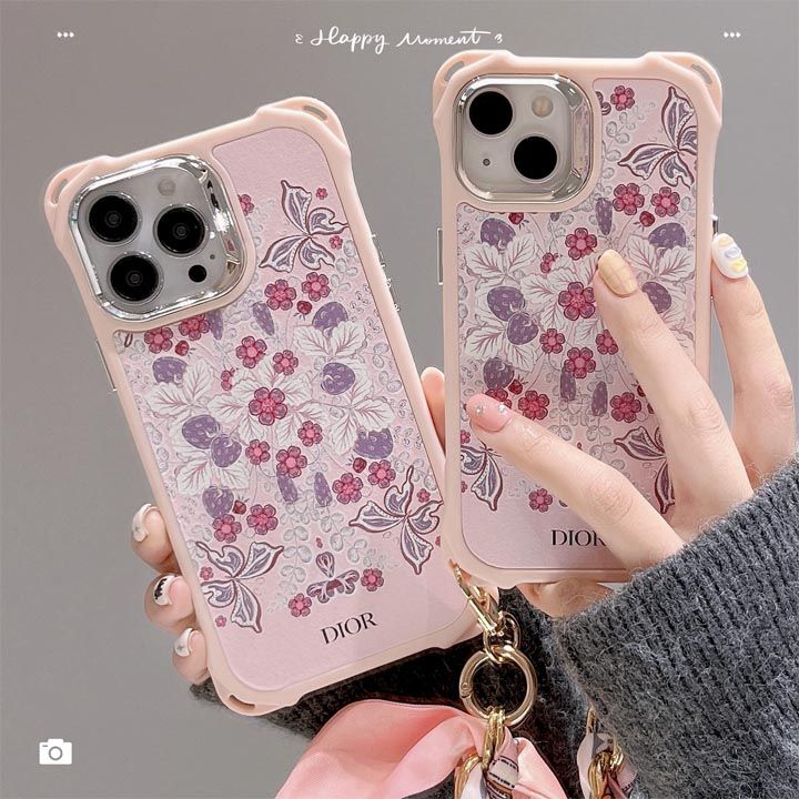 DIOR スカーフハンドストラップアイフォン16プラス携帯 ケース