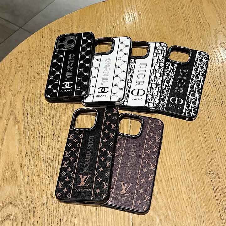 皮製 LV ラインストーン付き アイフォーン 16 pro max ケース