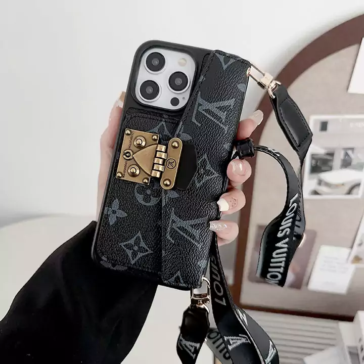 iPhone 13 Pro / 13 Pro Max / 12 Pro / 12 Pro Max 対応 LV風 レザー ショルダーケース