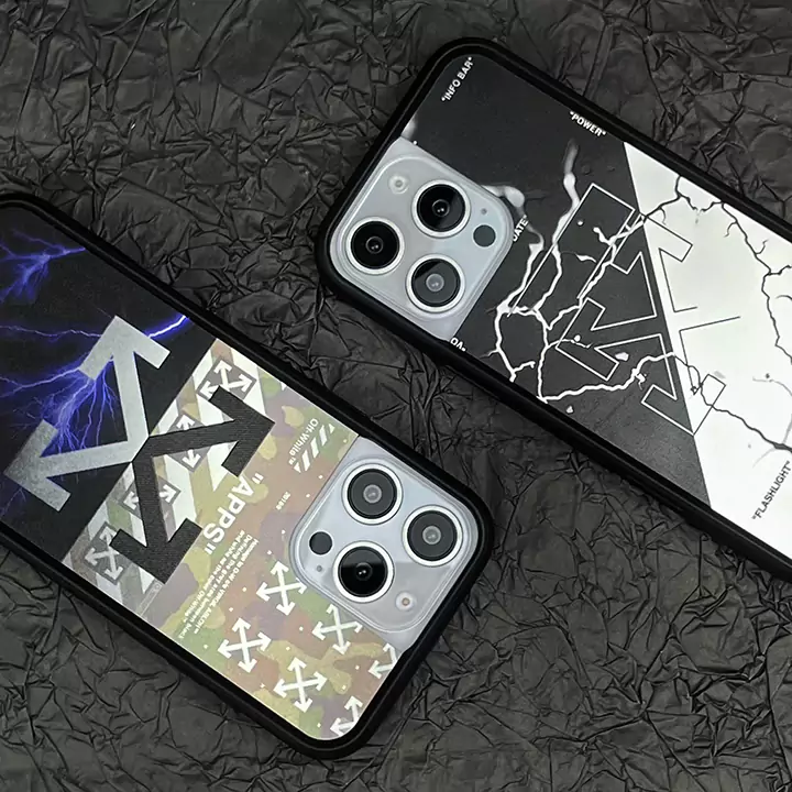 オフホワイト ブランド iPhone 15 プロマックス シリコン保護ケース