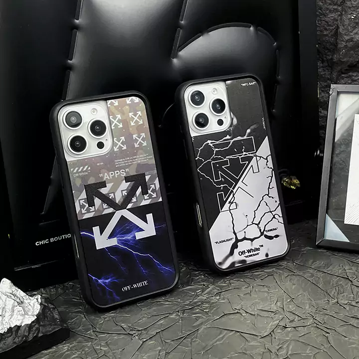 オフホワイト ブランド iPhone 15 プロマックス シリコン保護ケース