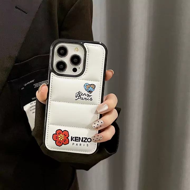 KENZOブランドGalaxyS24用フェザーiPhone16ケースシリコン