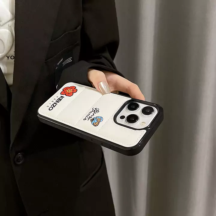 KENZOブランドGalaxyS24用フェザーiPhone16ケースシリコン