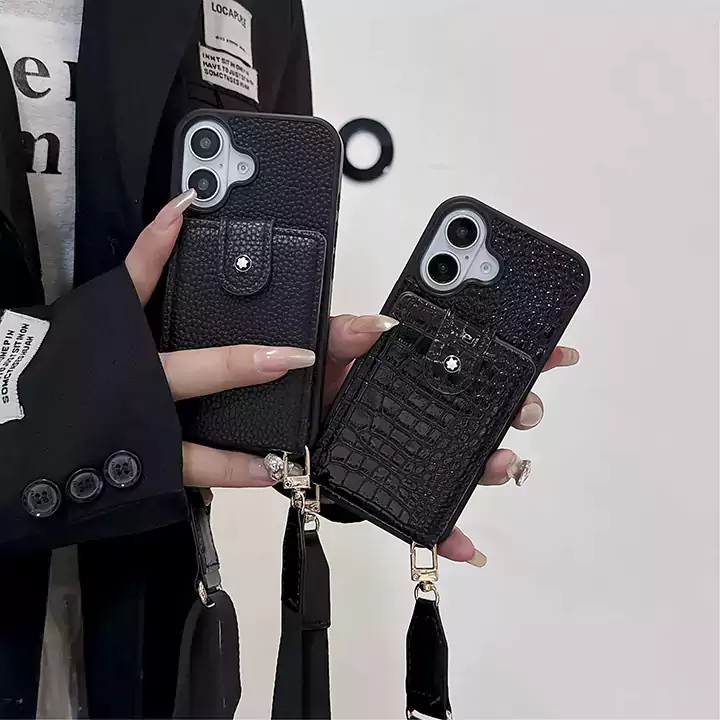 モンブランレザーiPhone16用上下フリップケース - ギャラクシーS 24シリーズ