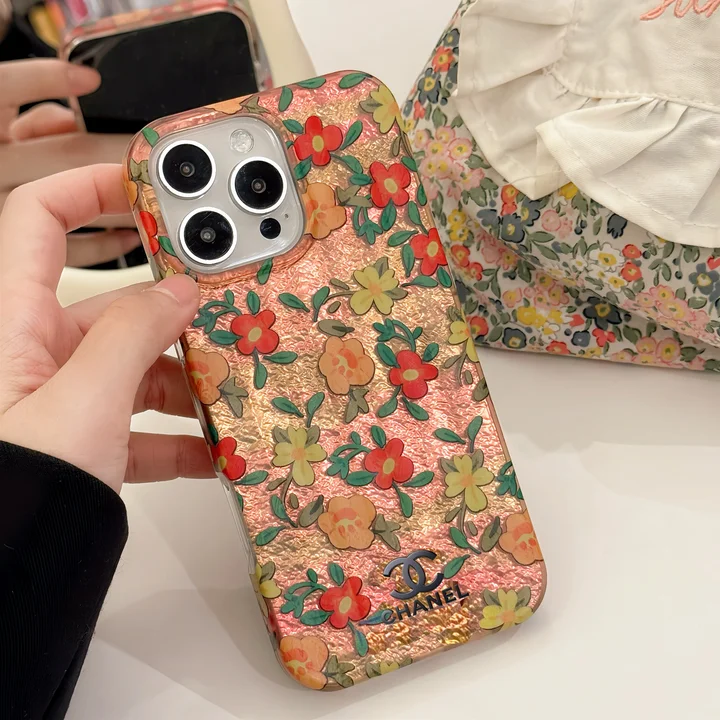 レトロで甘い メタリックココロゴ シャネル スマートフォンケース