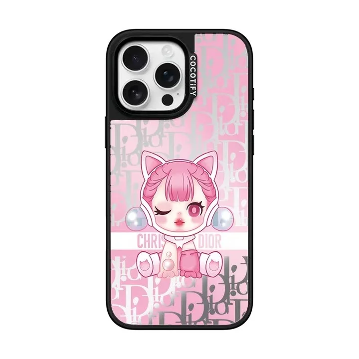 シャネルiPhone17Pro maxケース，ミラー+アクリル素材
