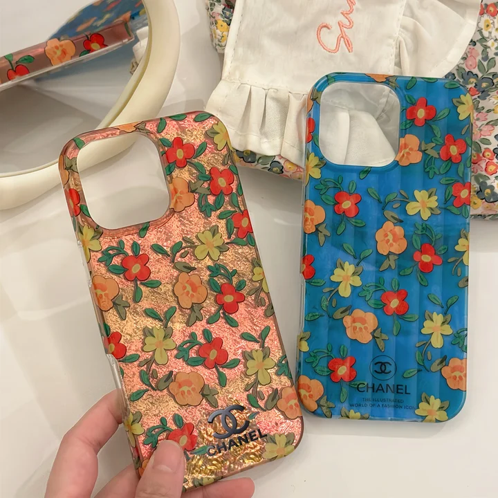蝶と花柄 iPhone15ProMax/15 スマートフォンケース