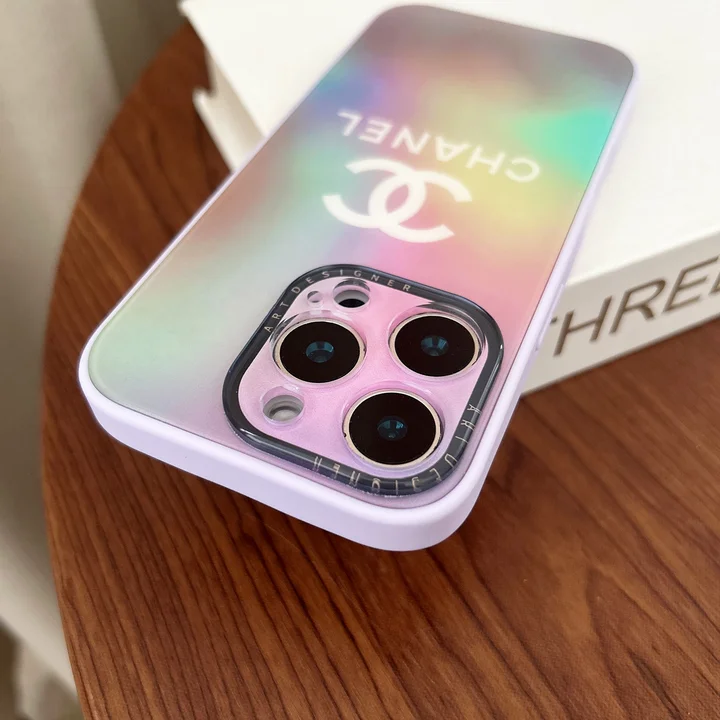 キラキラかわいい iPhone 保護ケース 虹色ケース
