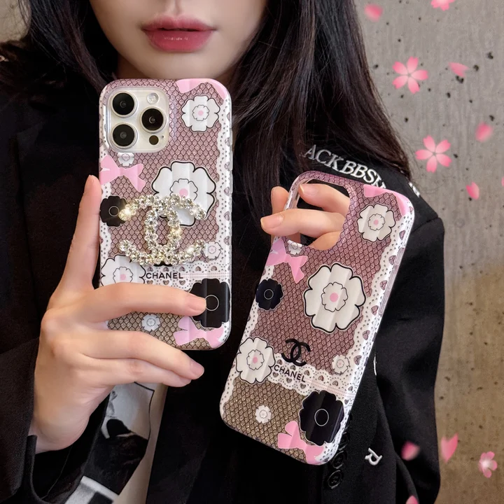 【清新スタイル 高級ブランド iPhone 17 Pro Max/16 Pro/15 Plus/14 Pro Max/13/12 シャネル スマートフォンケース】ピンク系 シャネル