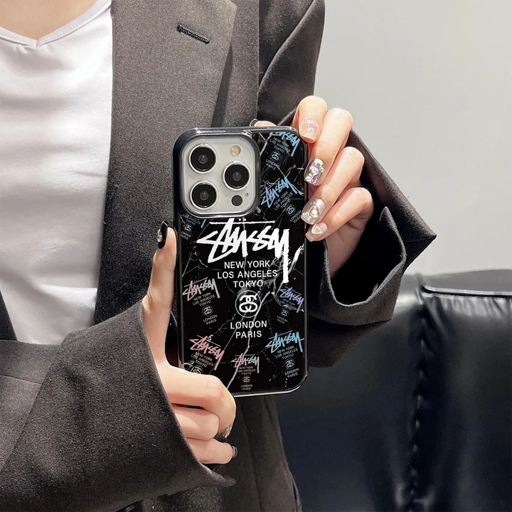 ストリート風 iphone 16pro ケース ブランドstussyスマホケース 人気 レディース 衝撃吸収