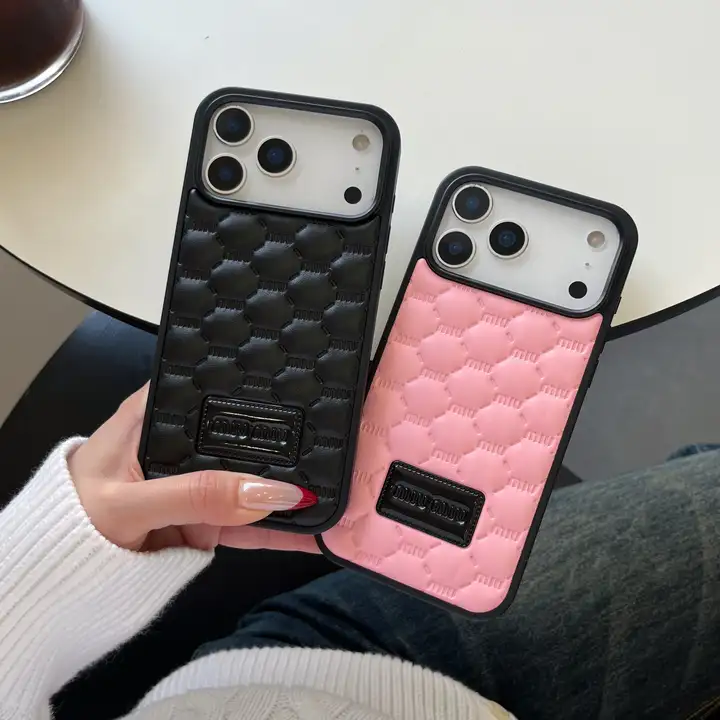 ミュウミュウ風 iphone17 ケース ブランドMIUMIUスマホケース おすすめ レディース 高級感